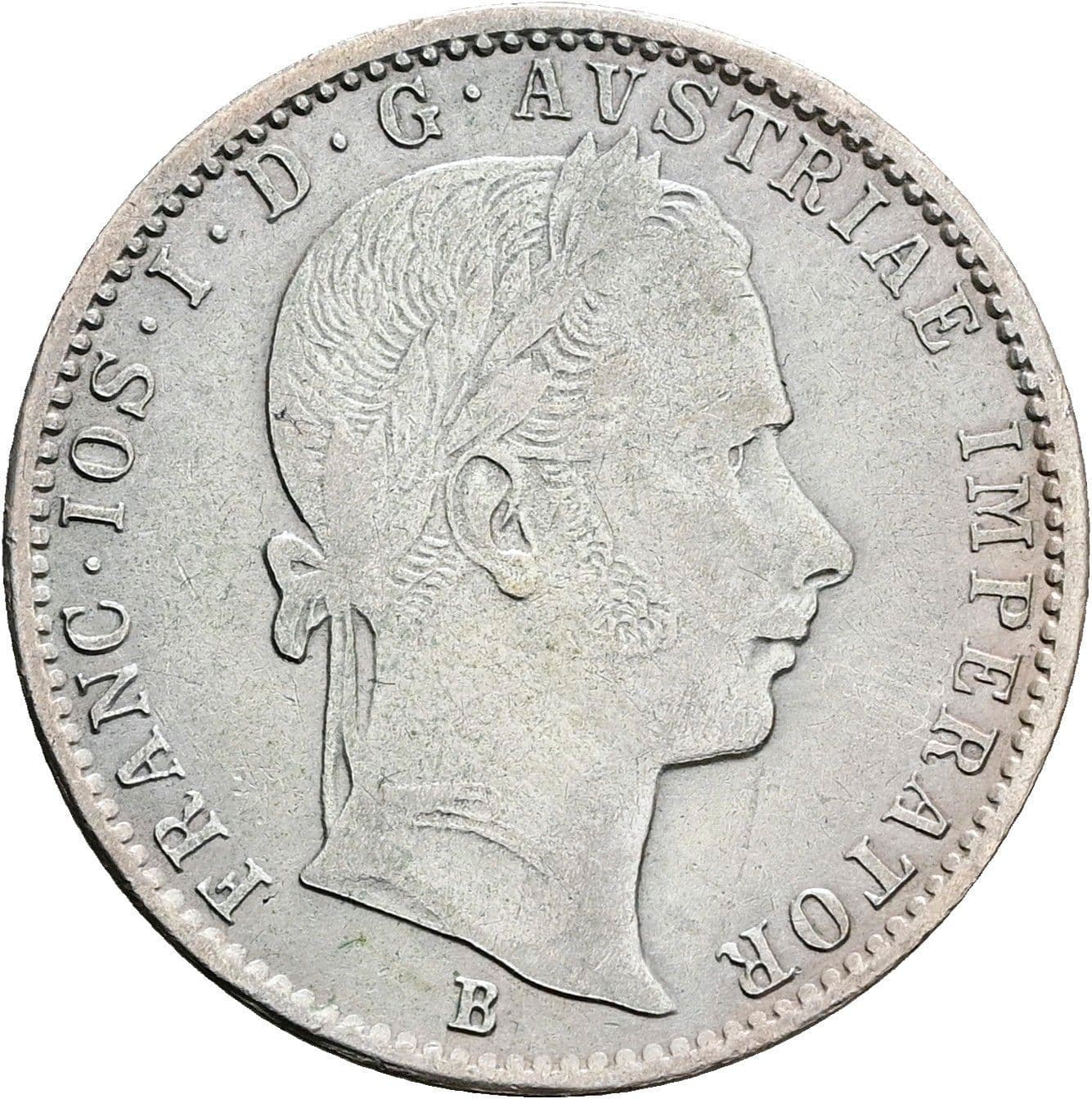 1/4 Gulden Franz Joseph I. 1848-1916 1859 B – Vorderseite