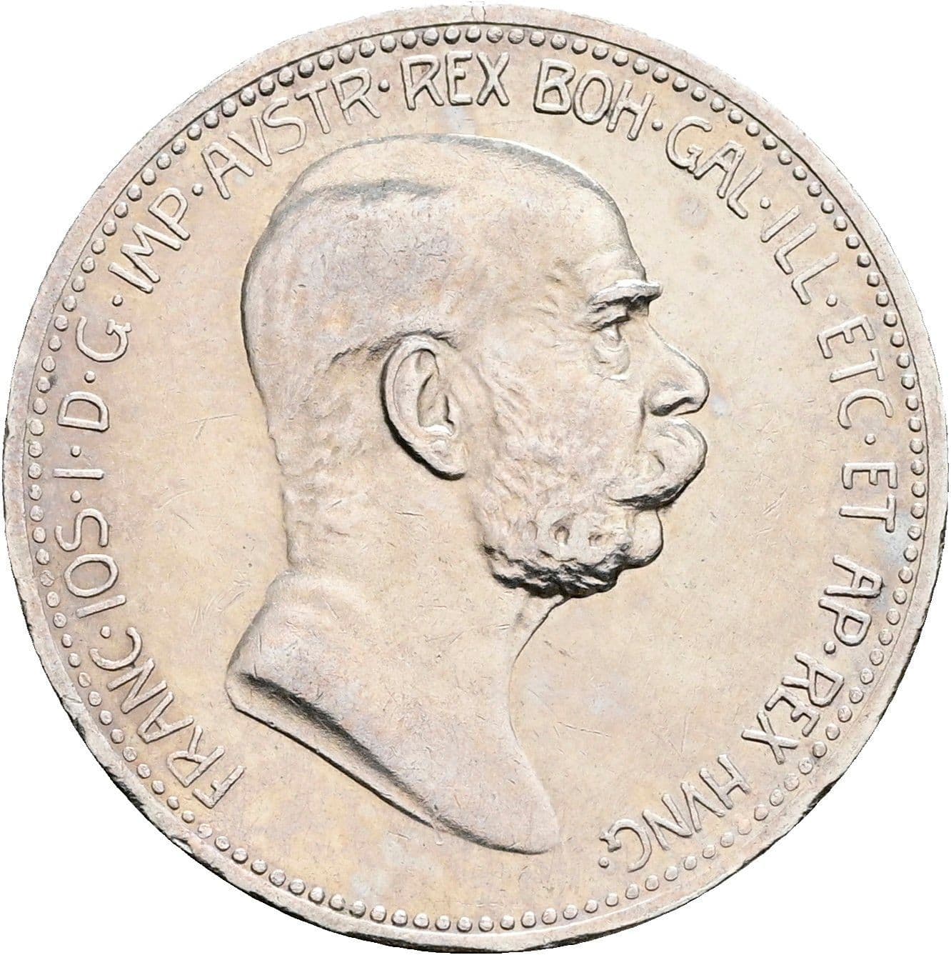 1 Krone Franz Joseph I. 1848-1916 1908 – Vorderseite
