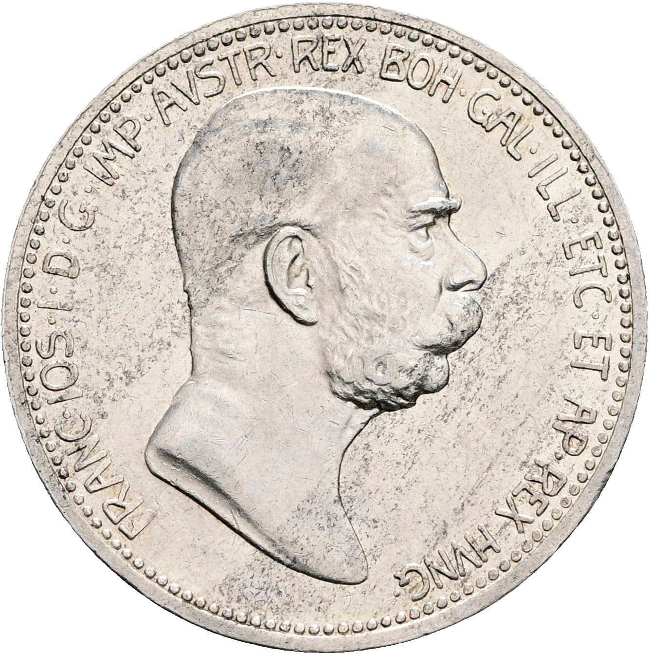 1 Krone Franz Joseph I. 1848-1916 1908 – Vorderseite