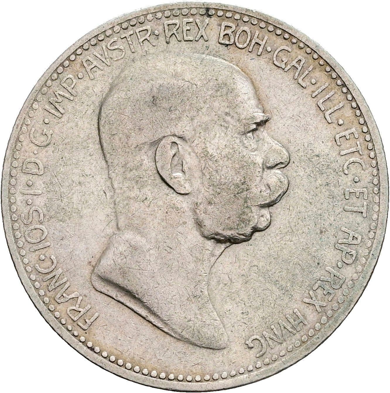 1 Krone Franz Joseph I. 1848-1916 1908 – Vorderseite