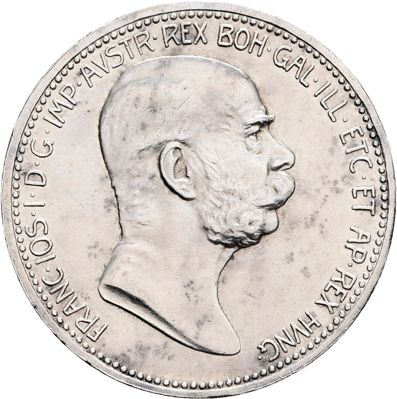 1 Krone Franz Joseph I. 1848-1916 1908 – Vorderseite