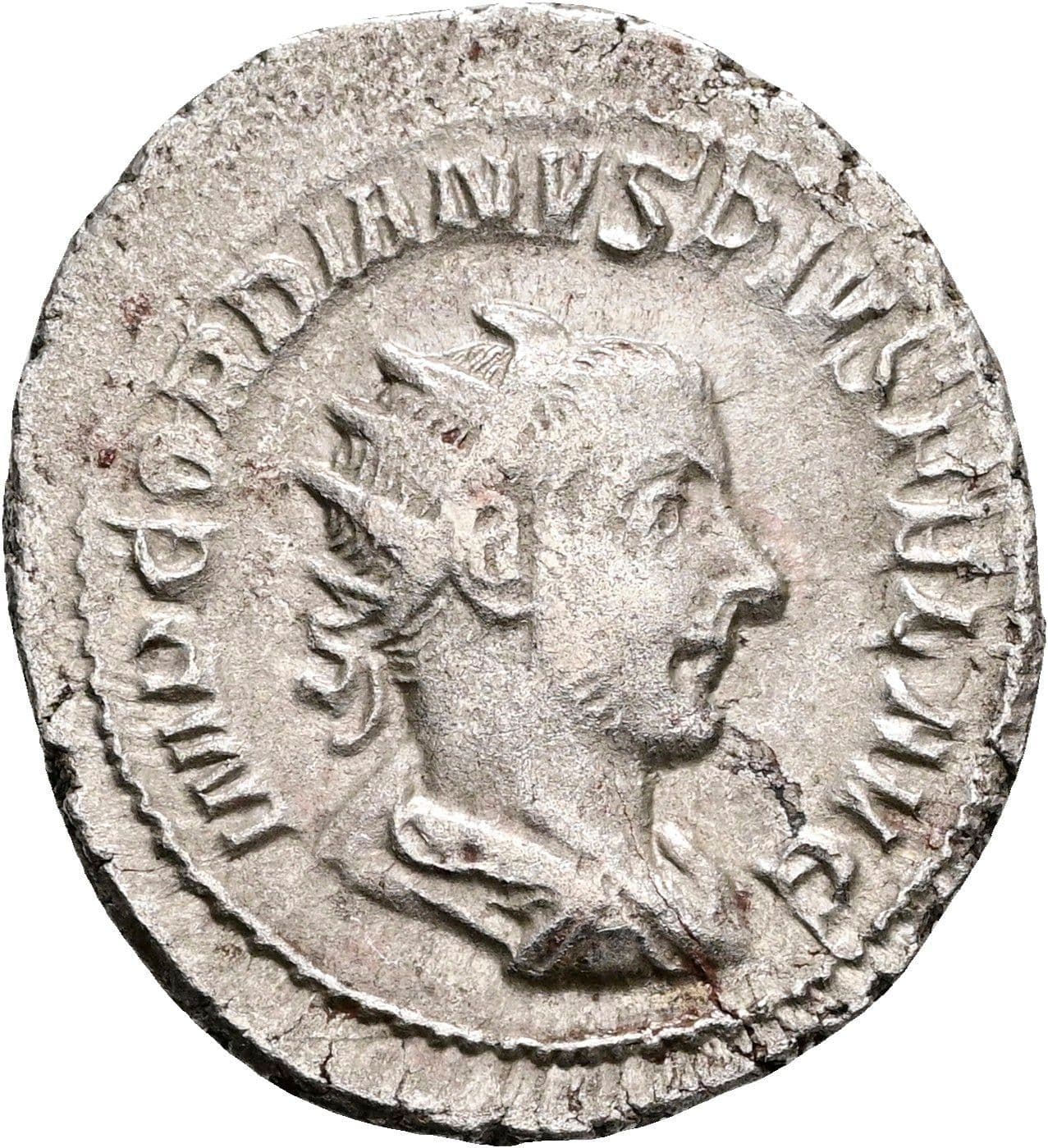 Antoninian Gordianus III. Pius 238-244 AC ohne Jahr – Vorderseite