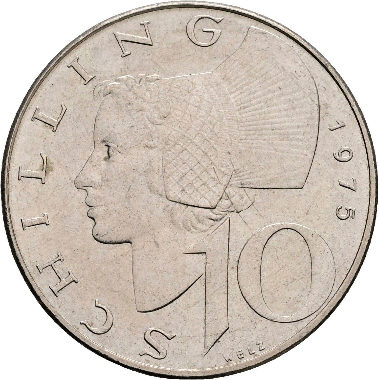 10 Schilling 1975 – Vorderseite