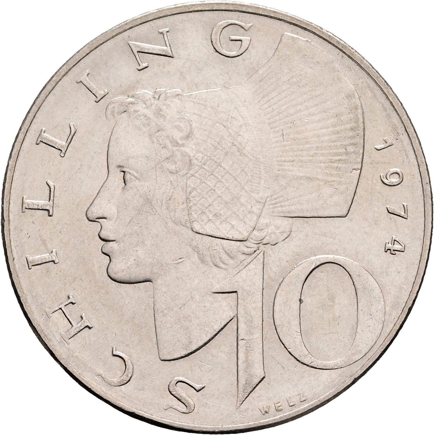 10 Schilling 1974 – Vorderseite
