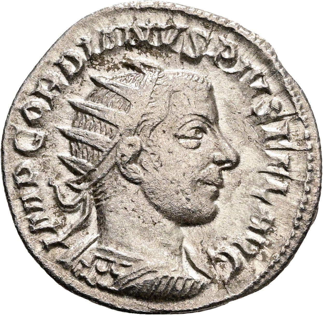 Antoninian Gordianus III. Pius 238-244 AC ohne Jahr – Vorderseite