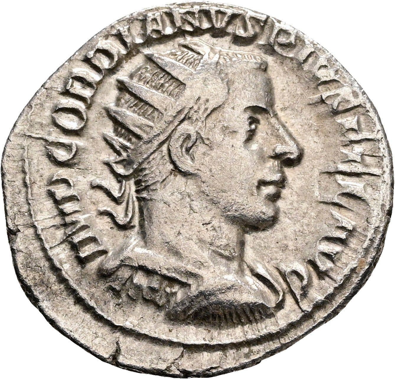 Antoninian Gordianus III. Pius 238-244 AC ohne Jahr – Vorderseite