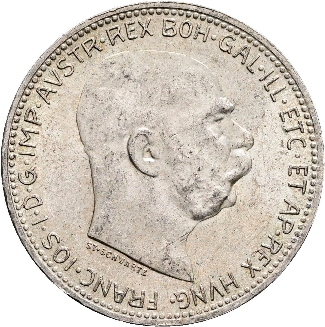 1 Krone Franz Joseph I. 1848-1916 1916 – Vorderseite