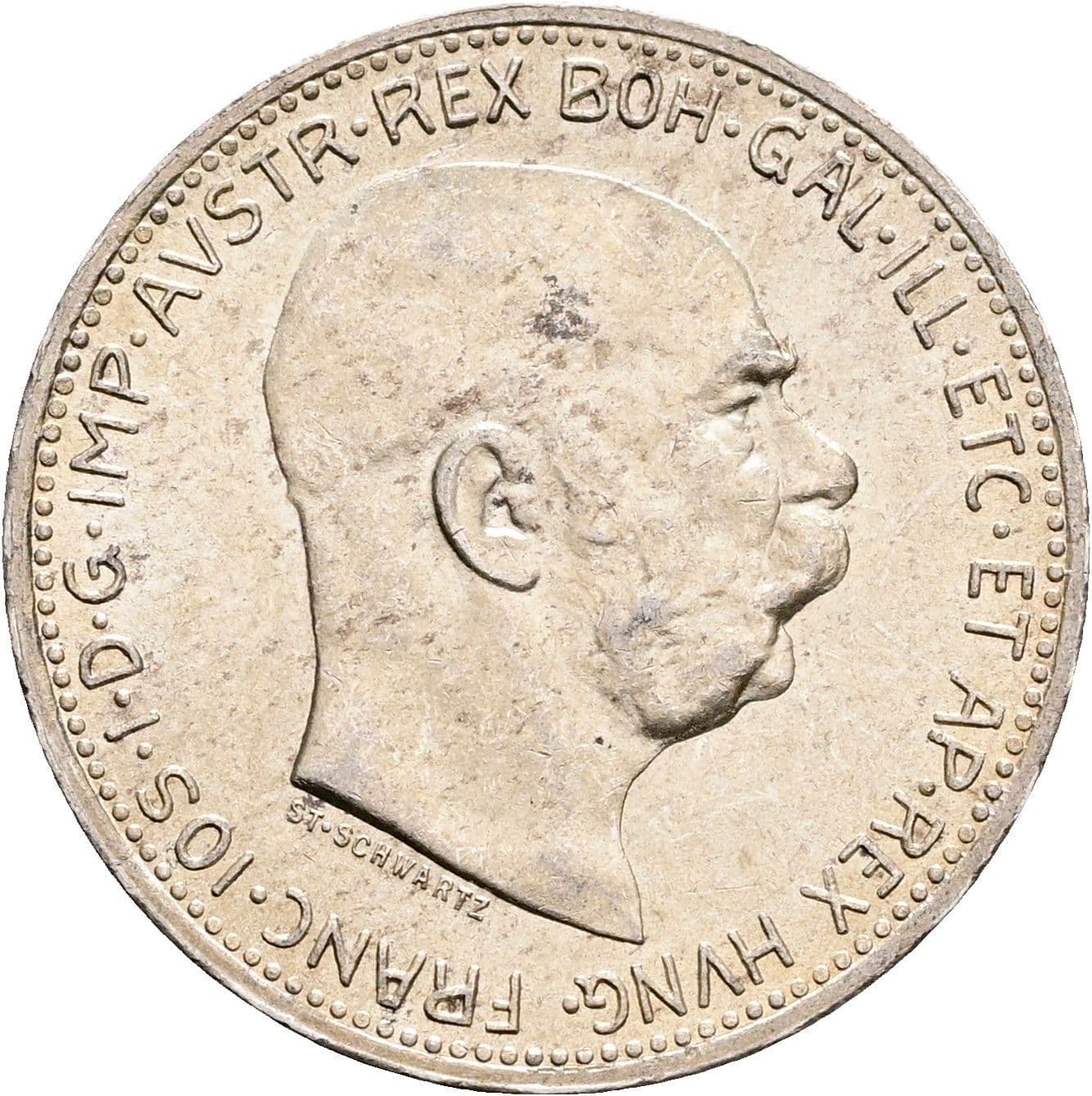 1 Krone Franz Joseph I. 1848-1916 1915 – Vorderseite