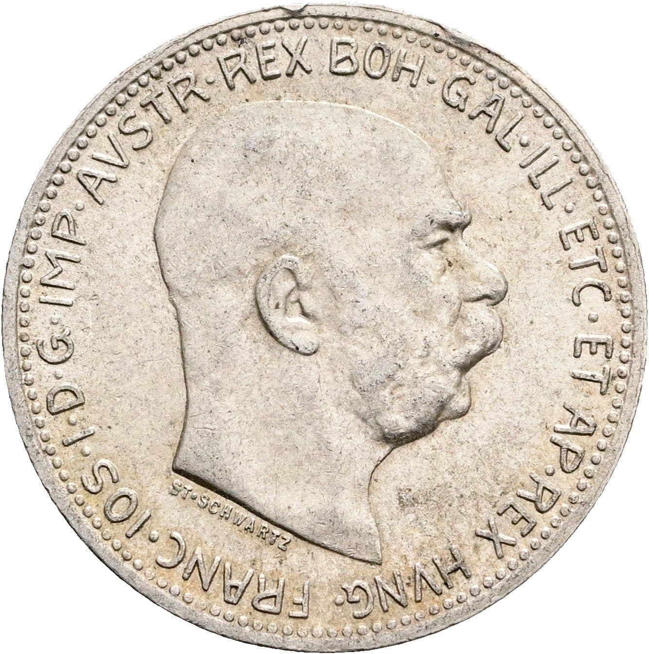 1 Krone Franz Joseph I. 1848-1916 1915 – Vorderseite