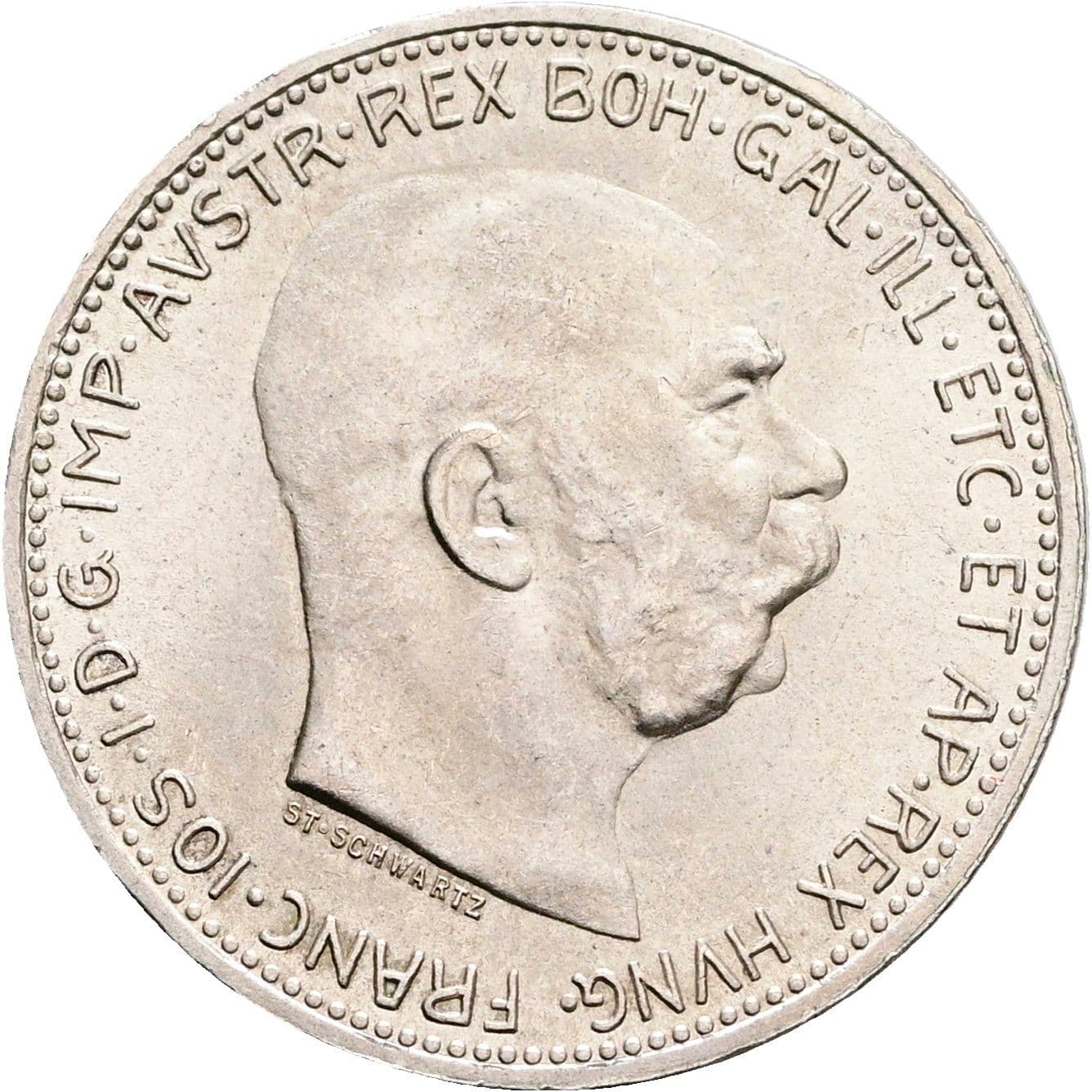 1 Krone Franz Joseph I. 1848-1916 1915 – Vorderseite