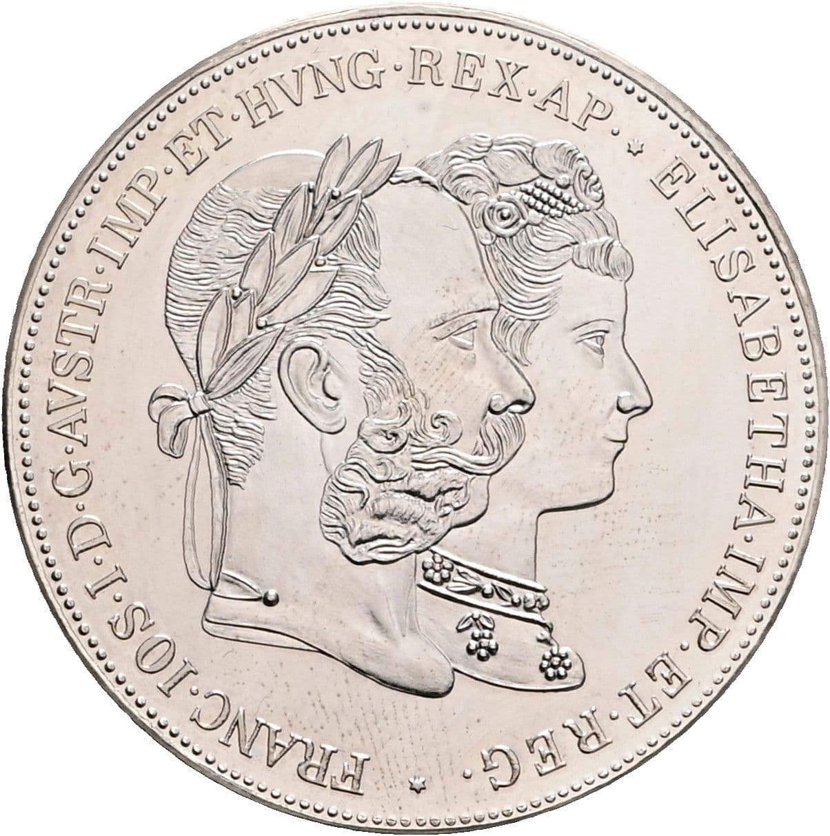 2 Gulden Silberhochzeit Copy Franz Joseph I. 1848-1916 1879 – Vorderseite