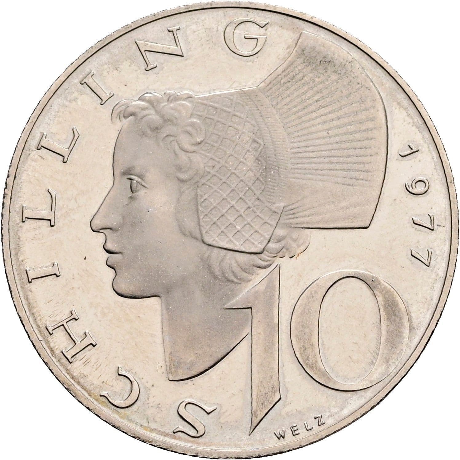 10 Schilling 1977 – Vorderseite