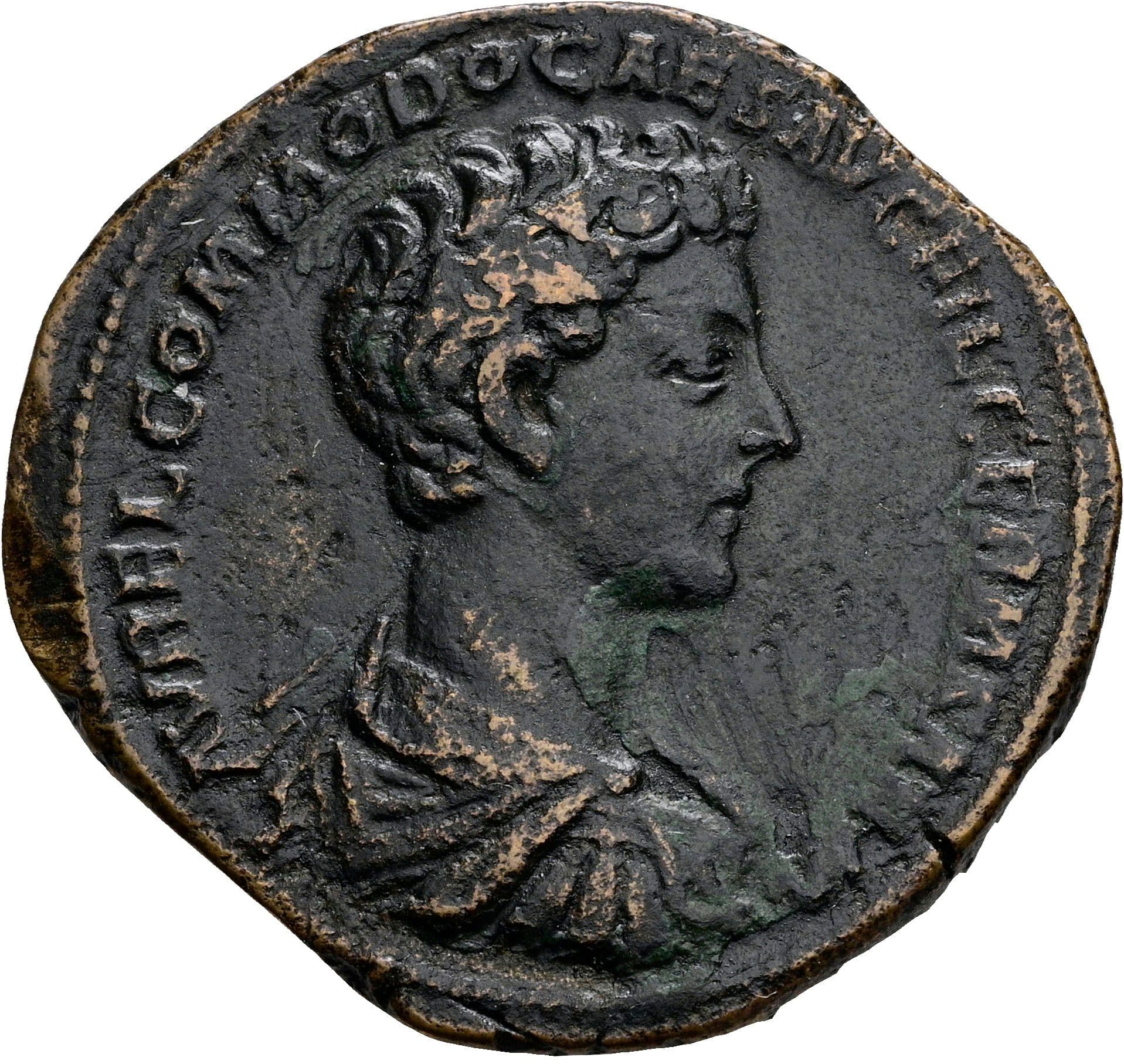 Sesterz Commodus als Caesar 166-177 AC – Vorderseite