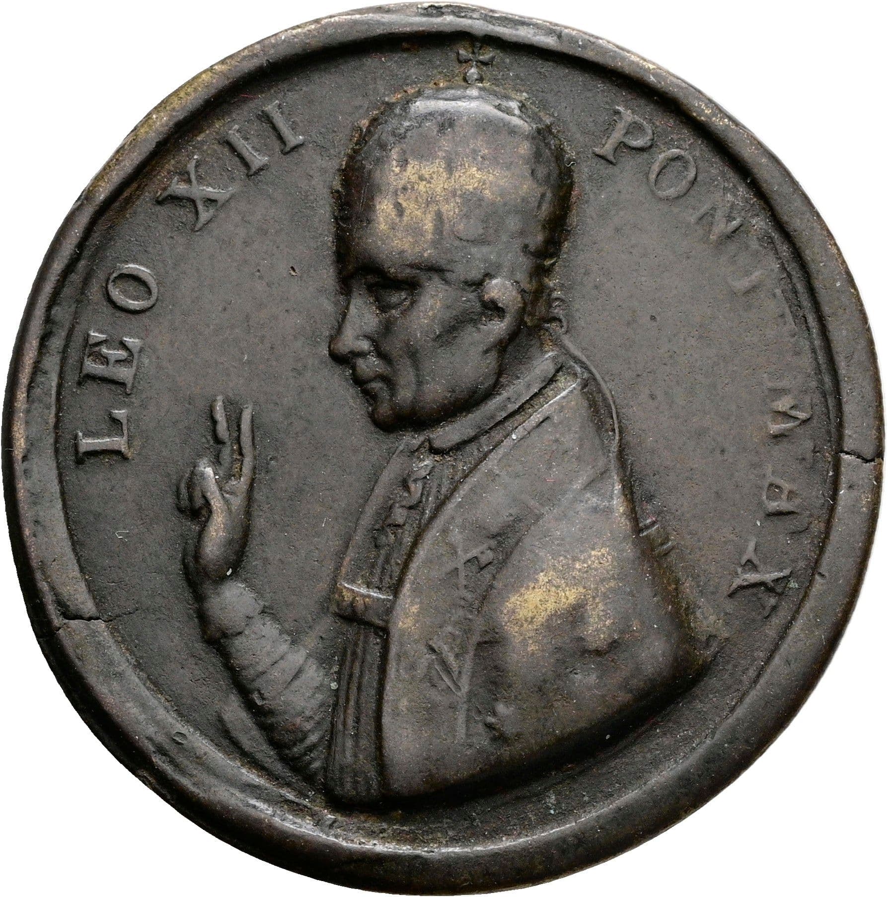 Bronzemedaille Papst Leo XII. 1823-1829 1826 – Vorderseite