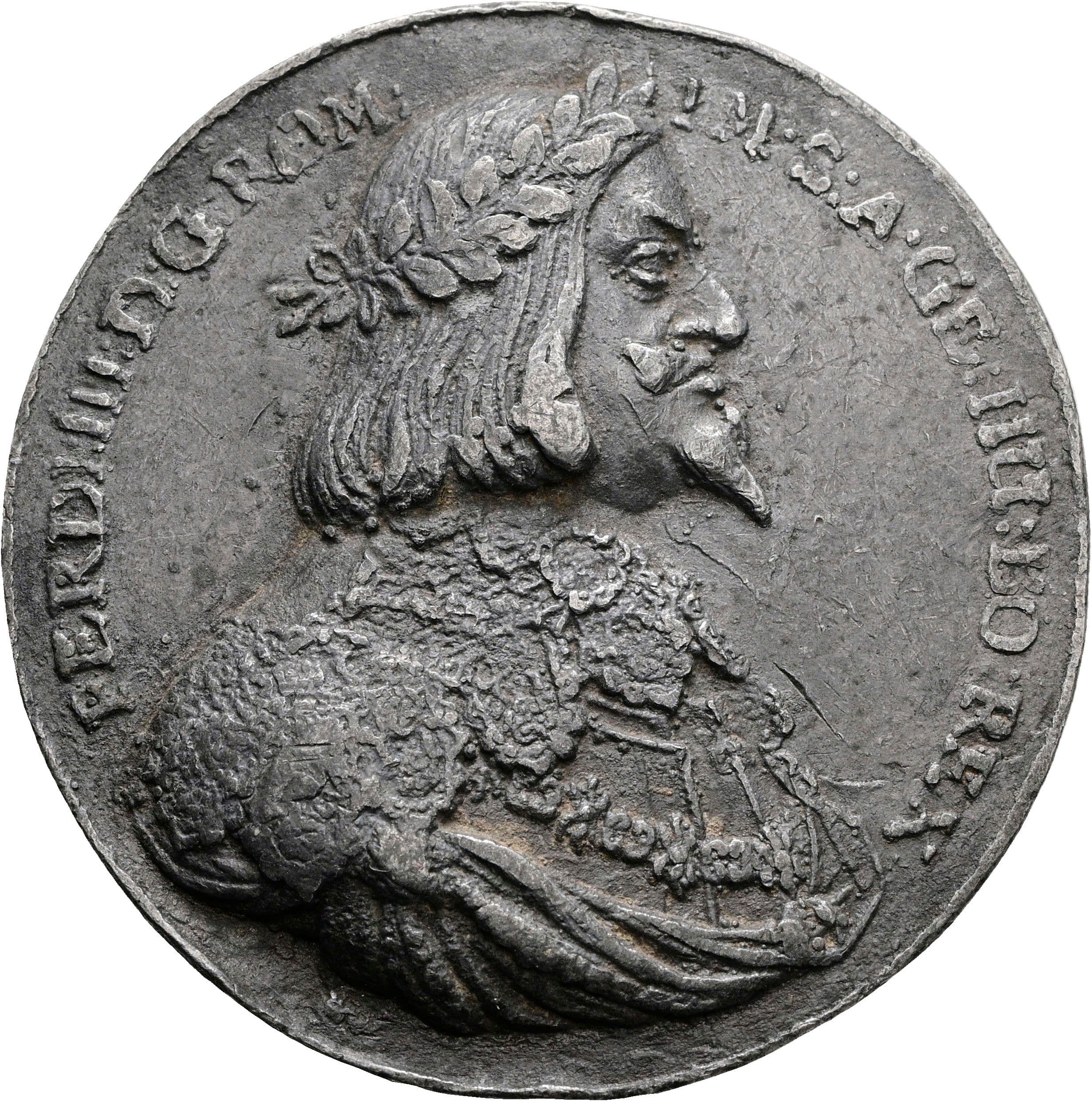 Bleimedaille einseitig Ferdinand III. 1637-1657 ohne Jahr – Vorderseite