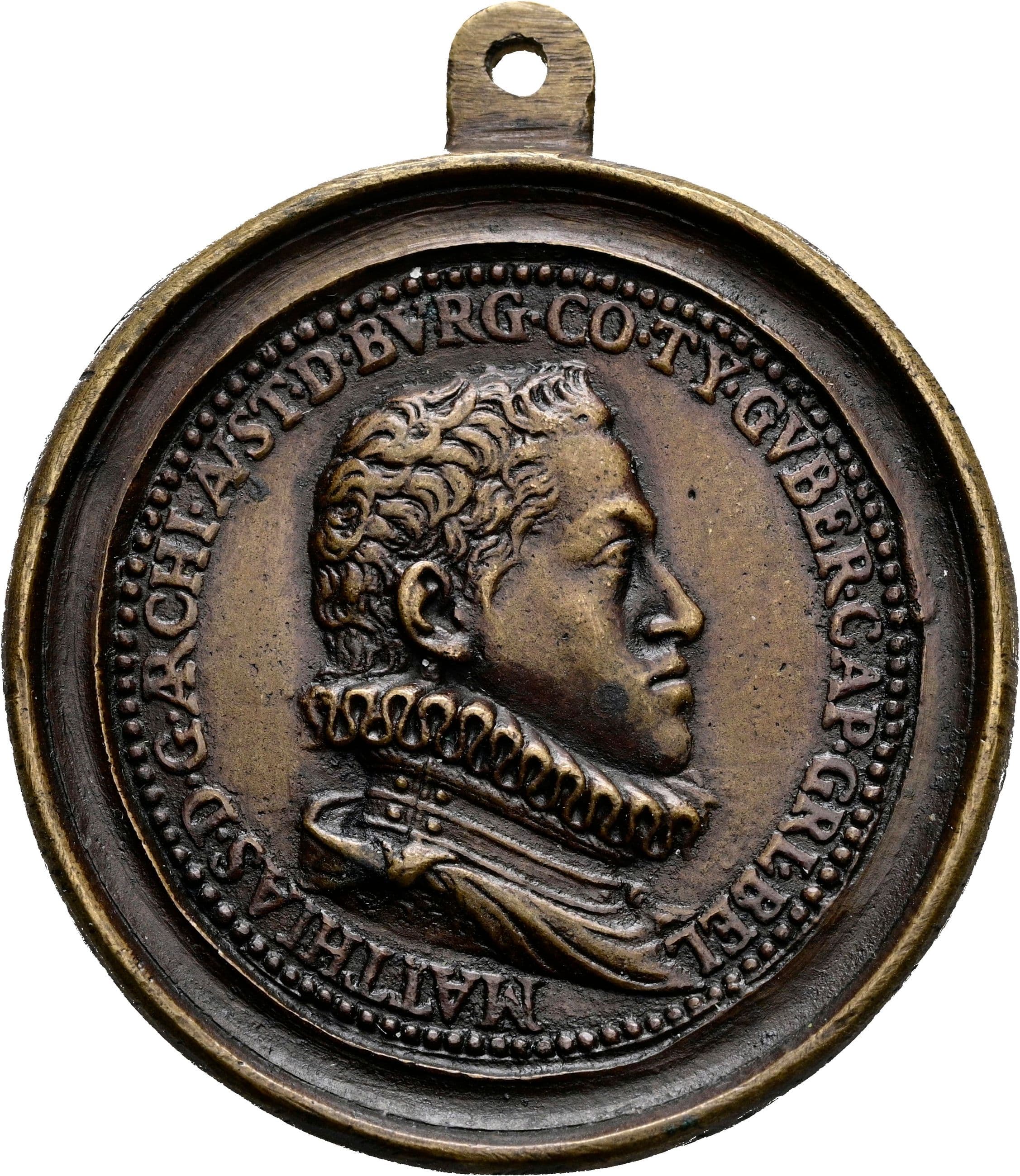 einseitige Portraitgussmedaille Matthias 1612-1619 ohne Jahr – Vorderseite