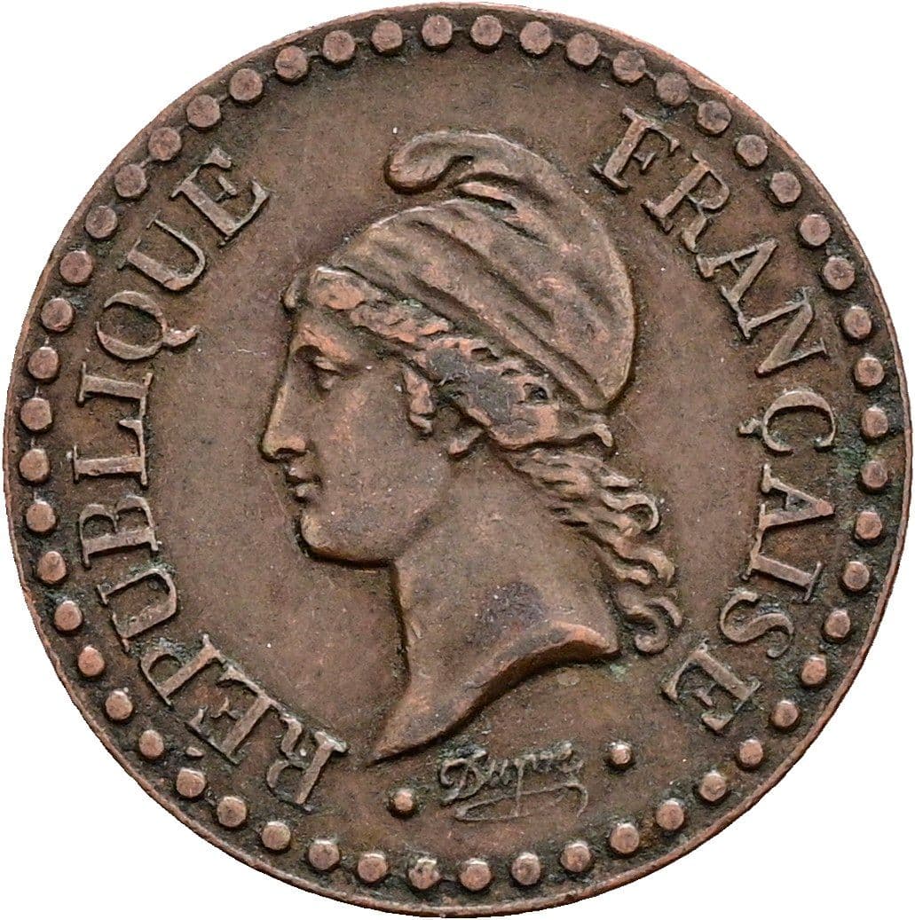 Un (1) Centime Paris 1850 A – Vorderseite