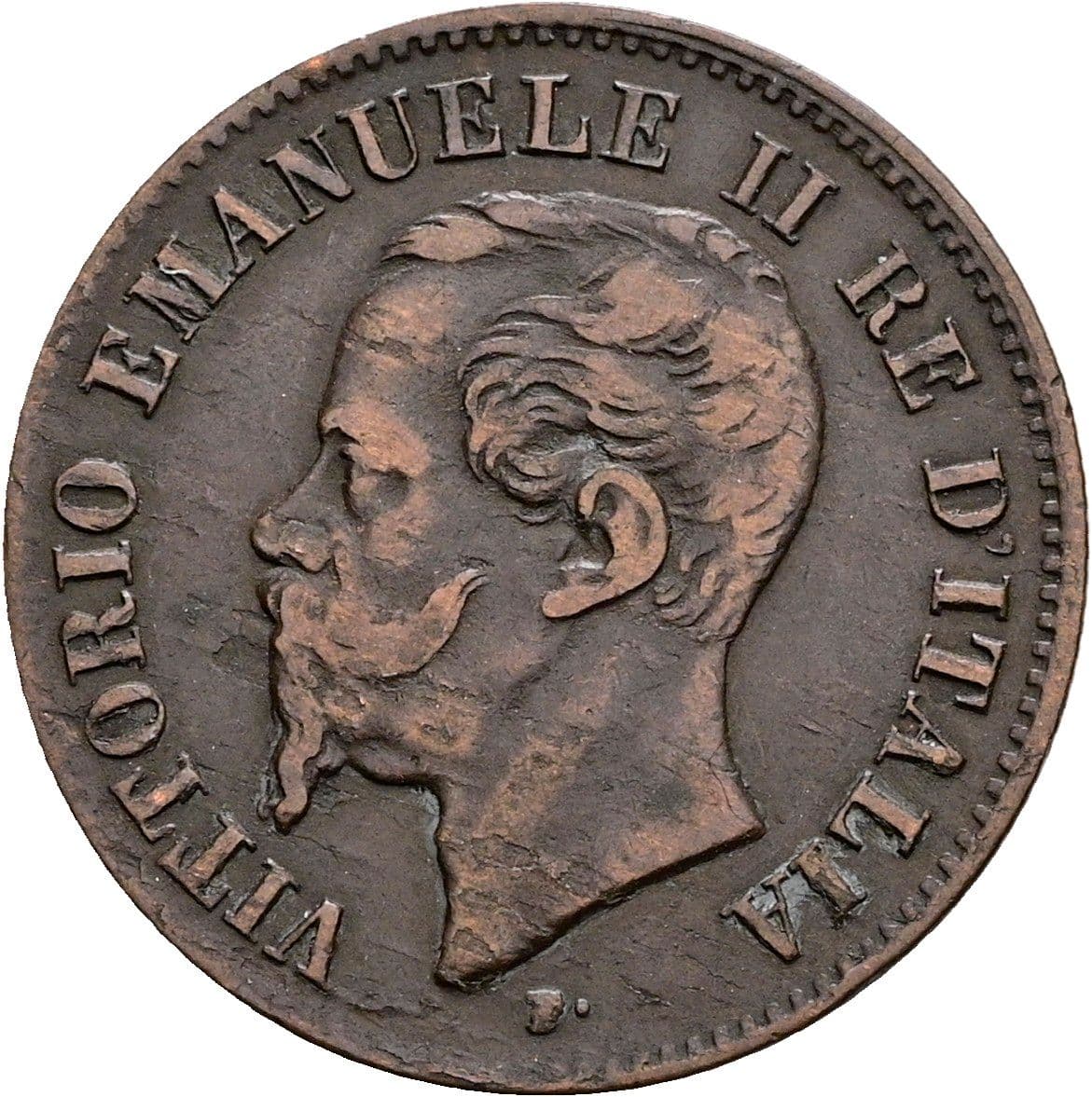 2 Centesimi Vittorio Emanuele II. 1861-1878 Neapel 1862 N – Vorderseite