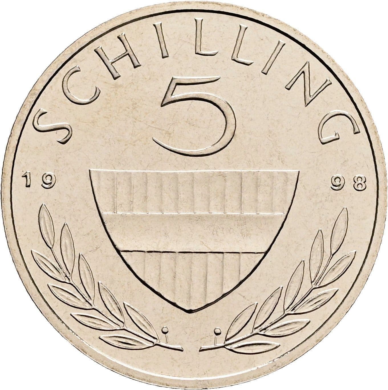 5 Schilling 1998 – Vorderseite