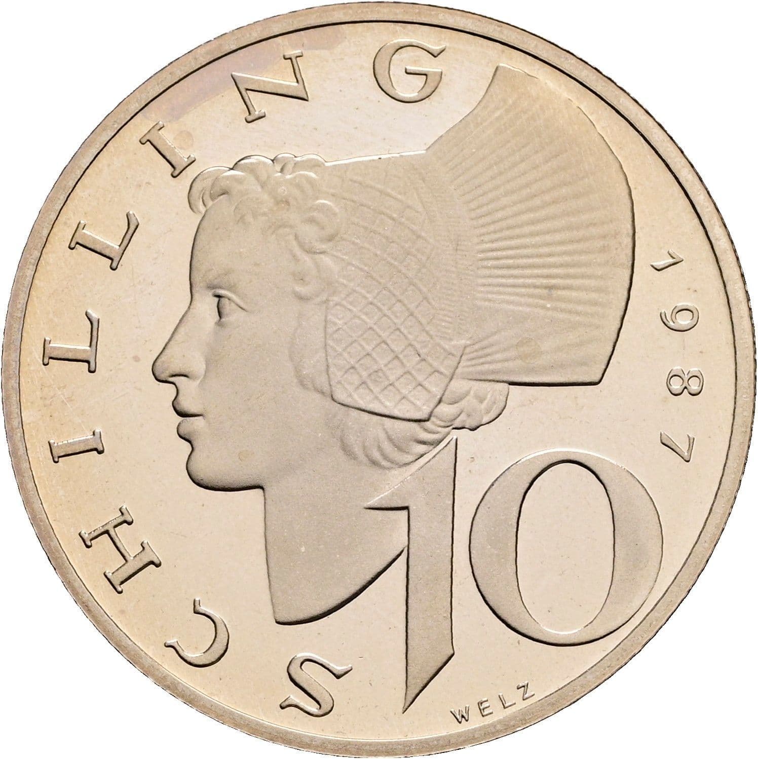 10 Schilling 1987 – Vorderseite