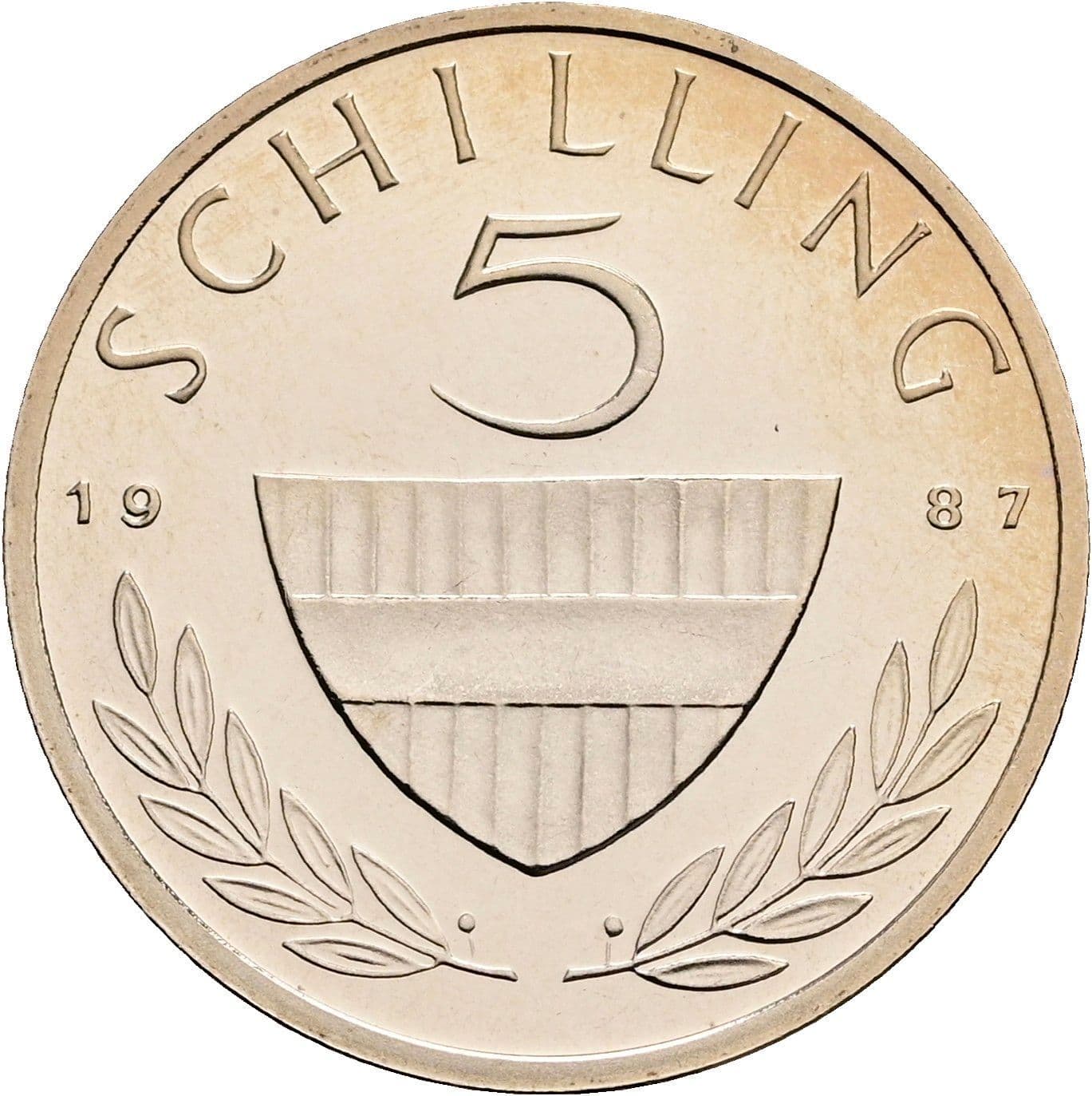 5 Schilling 1987 – Vorderseite