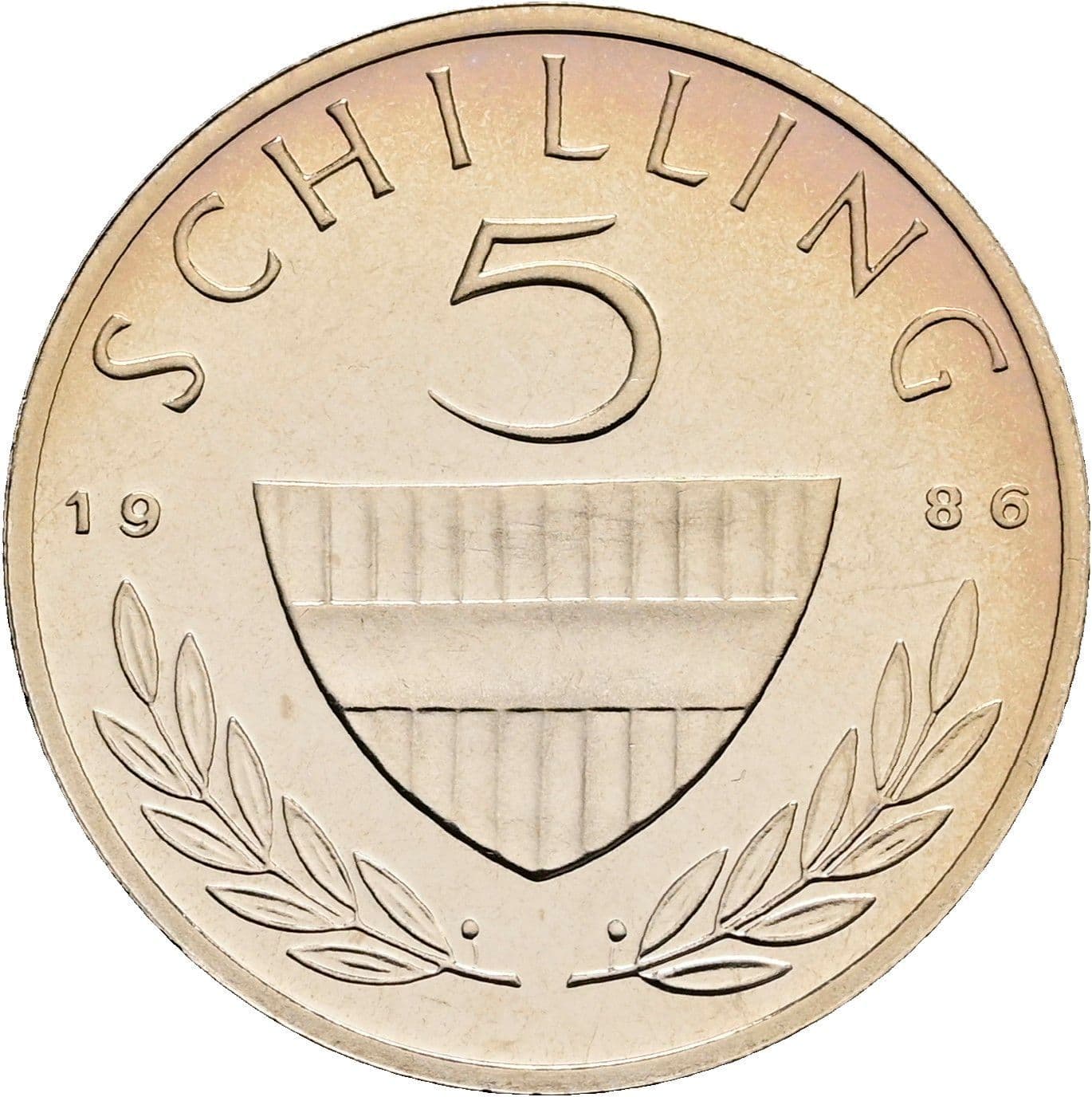 5 Schilling 1986 – Vorderseite