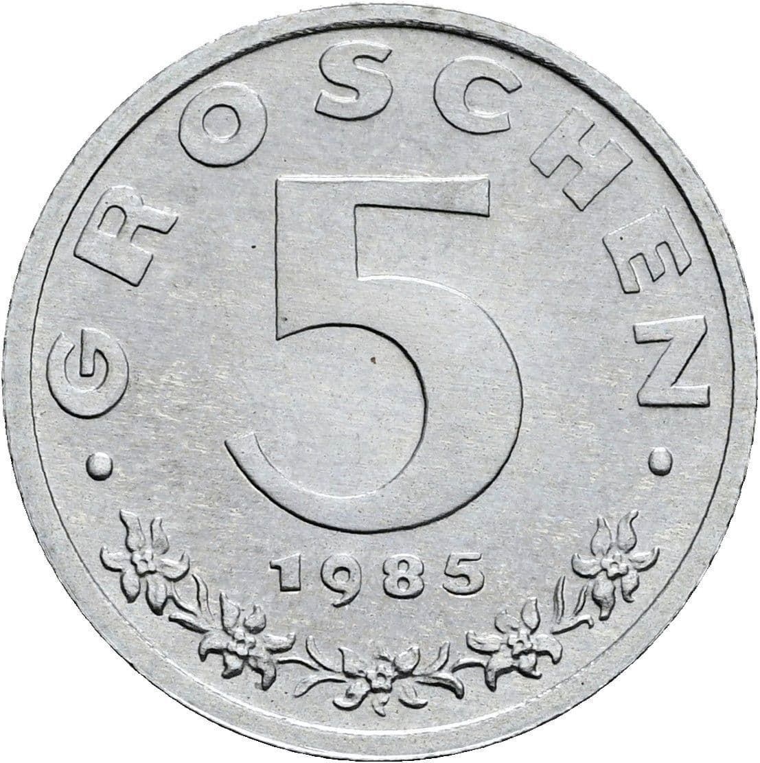 5 Groschen 1985 – Vorderseite