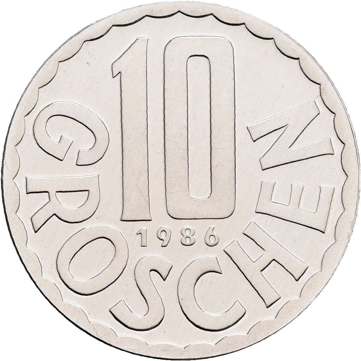 10 Groschen 1986 – Vorderseite