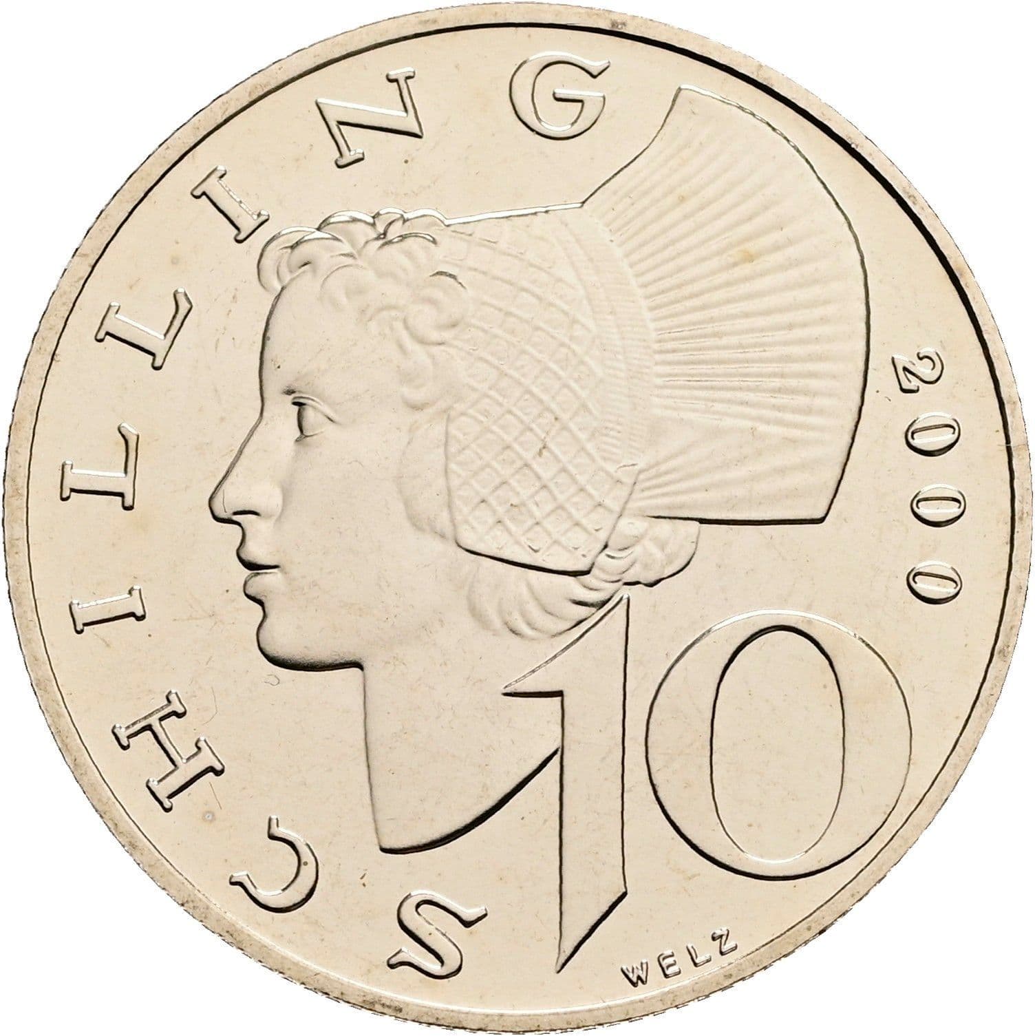 10 Schilling 2000 – Vorderseite