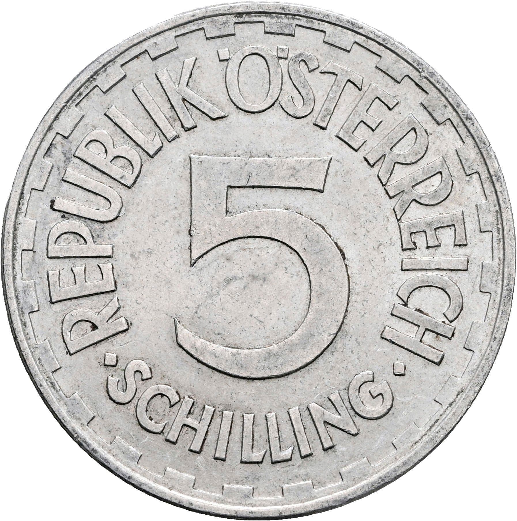 5 Schilling 1952 – Vorderseite