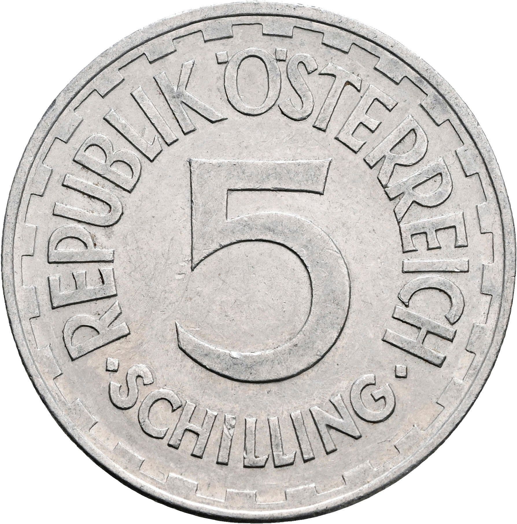 5 Schilling 1952 – Vorderseite