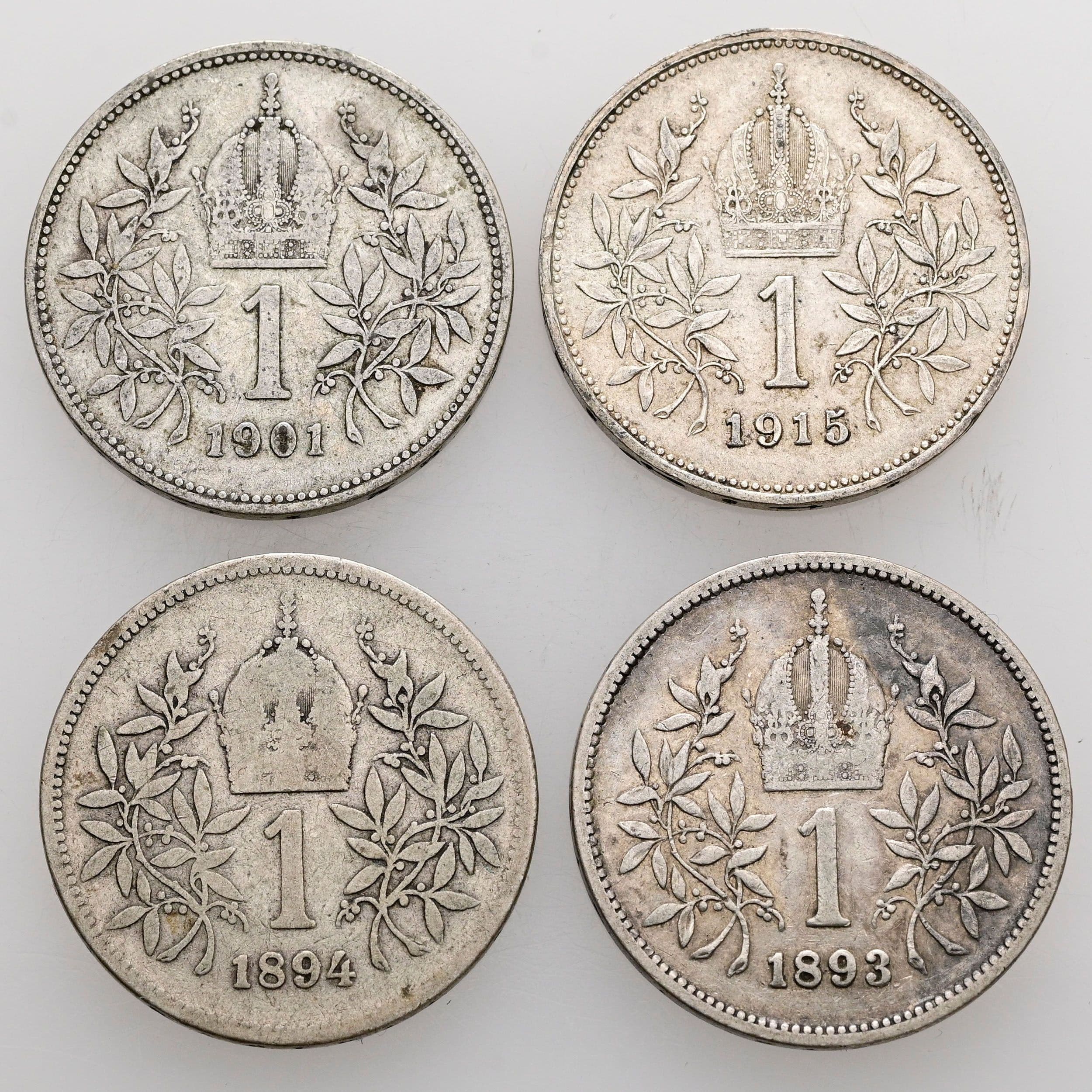 Lot 4x 1 Krone
