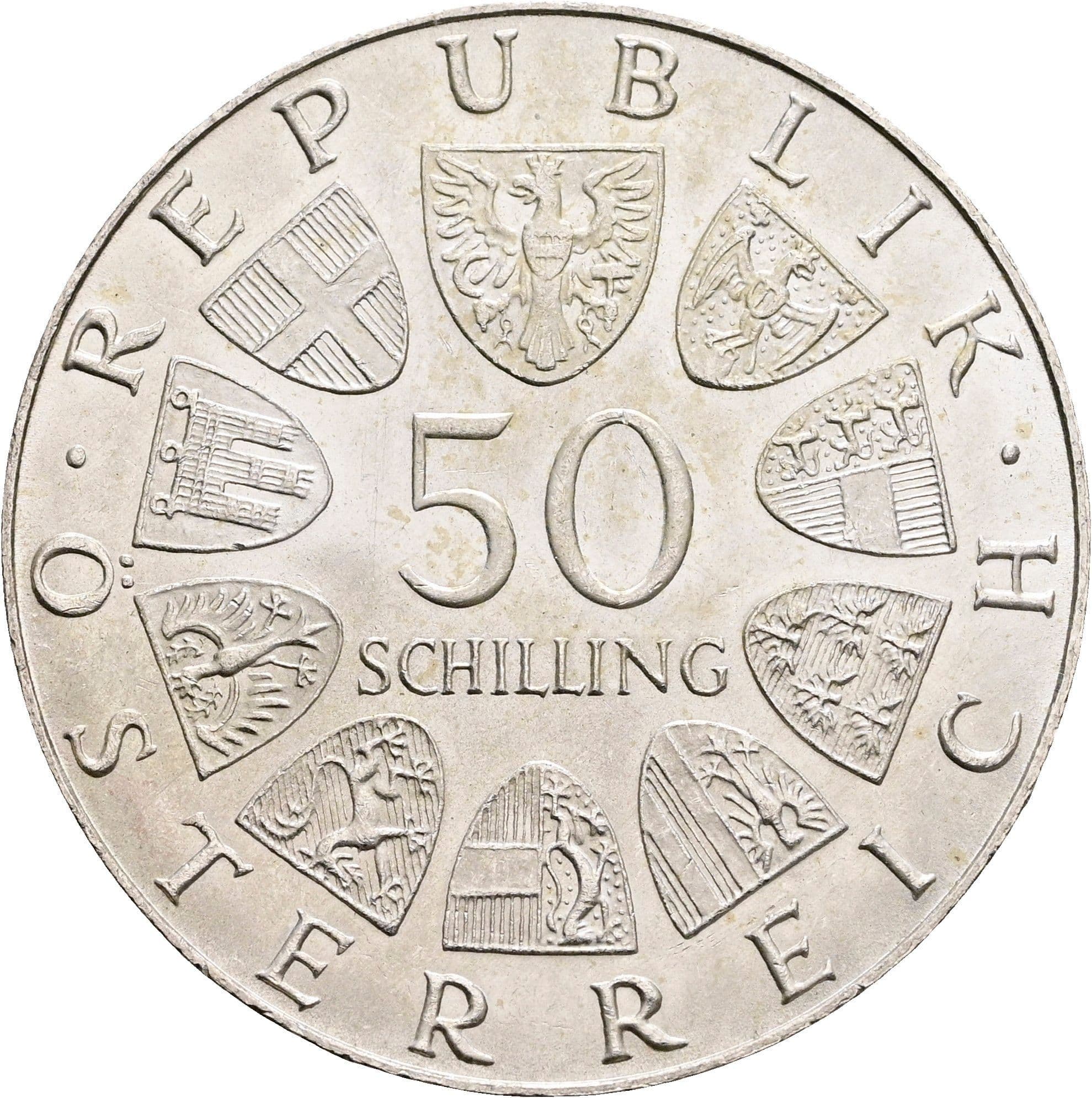 50 Schilling 1972 – Vorderseite