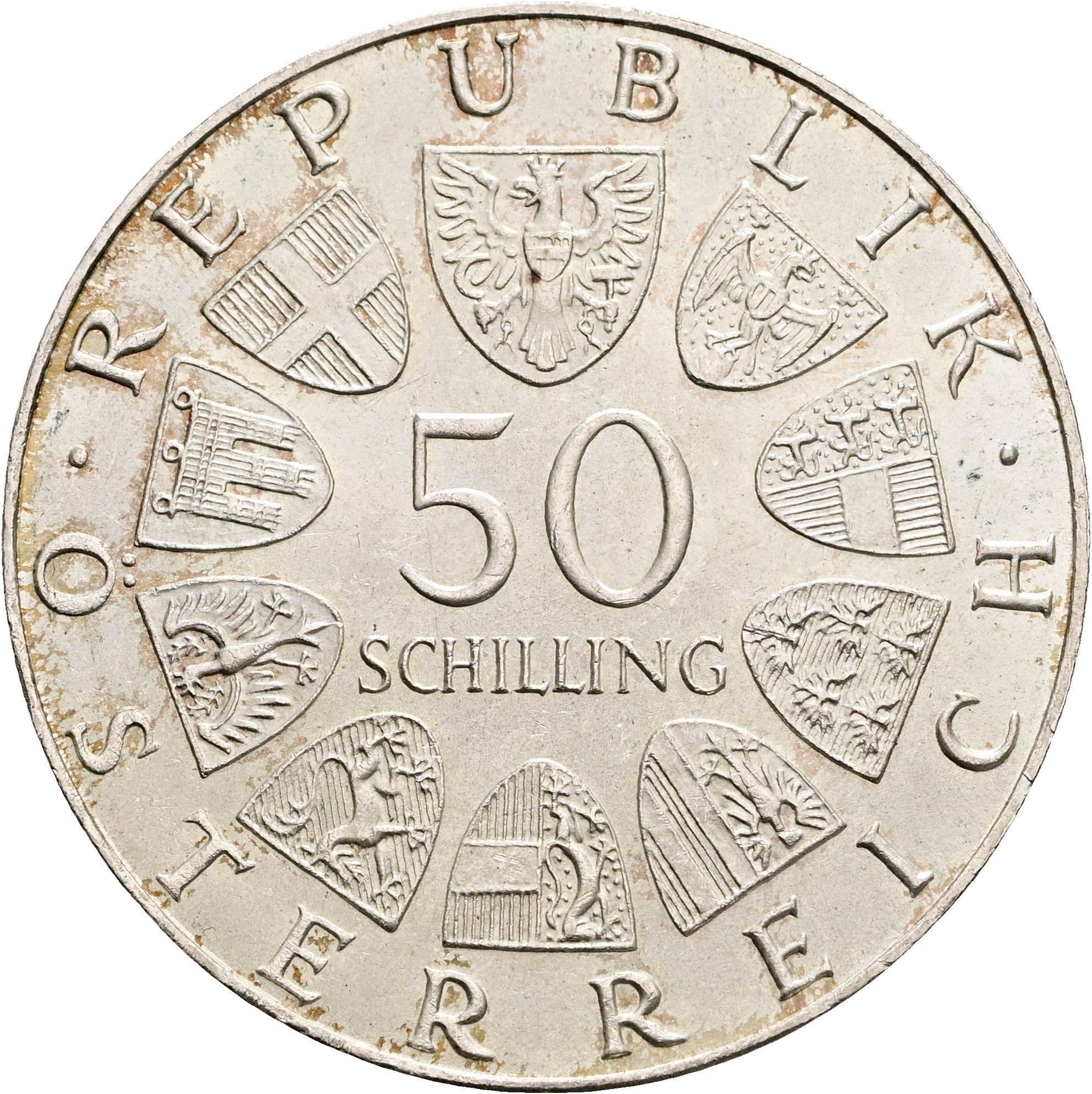 50 Schilling 1972 – Vorderseite