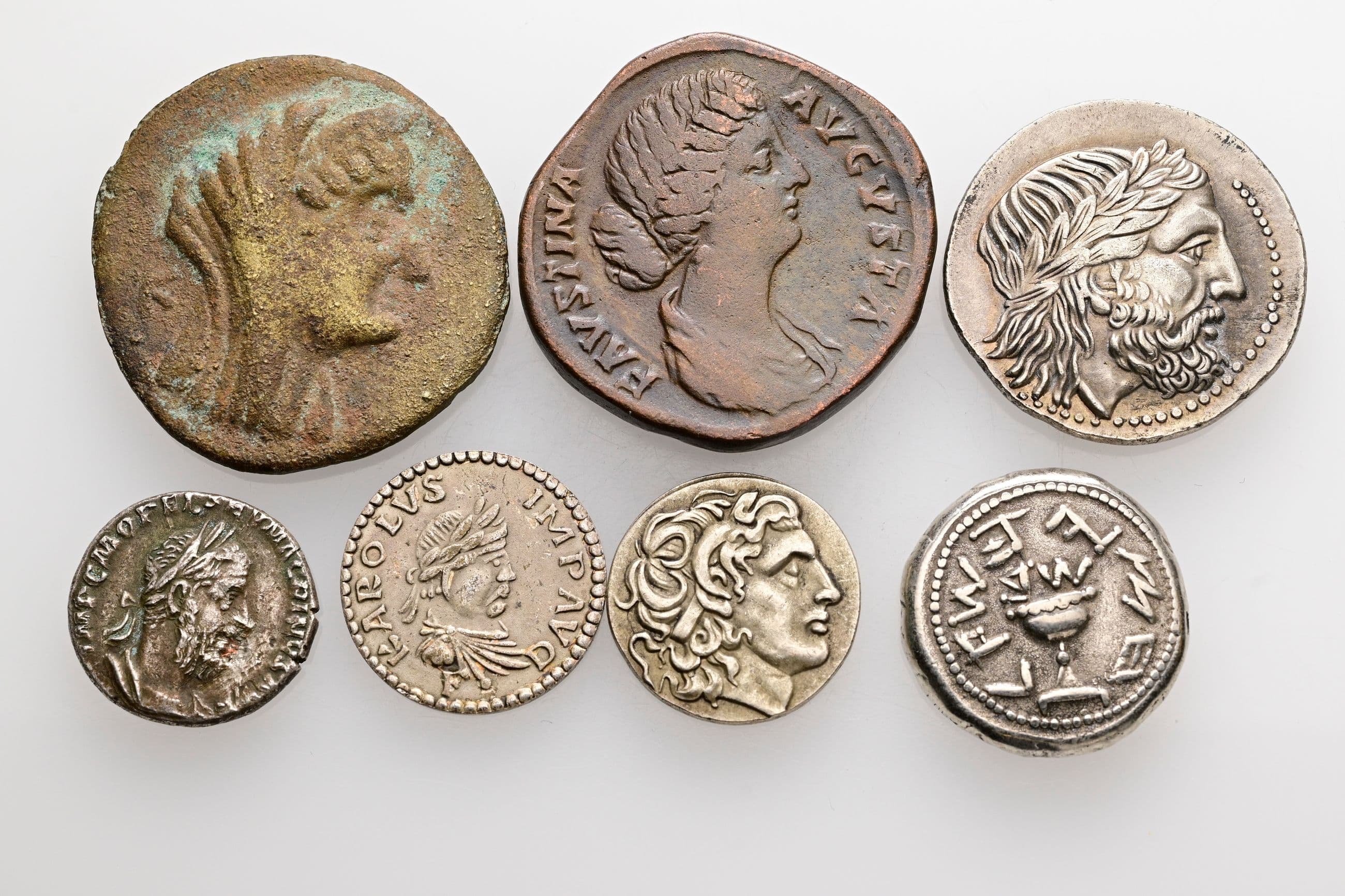 Lot 7 Stück moderne Repliken zu antiken Münzen