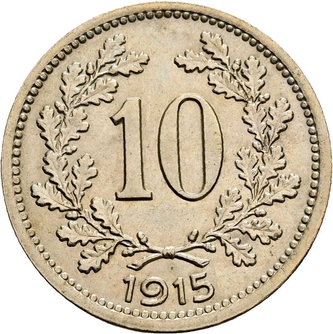 10 Heller Franz Joseph I. 1848-1916 1915 – Vorderseite