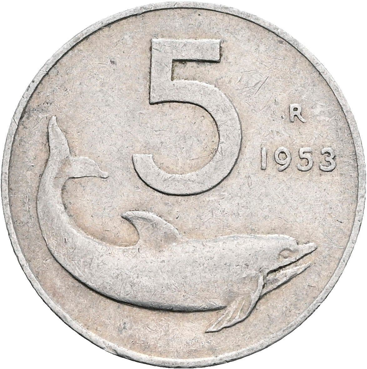 5 Lire 1953 – Vorderseite