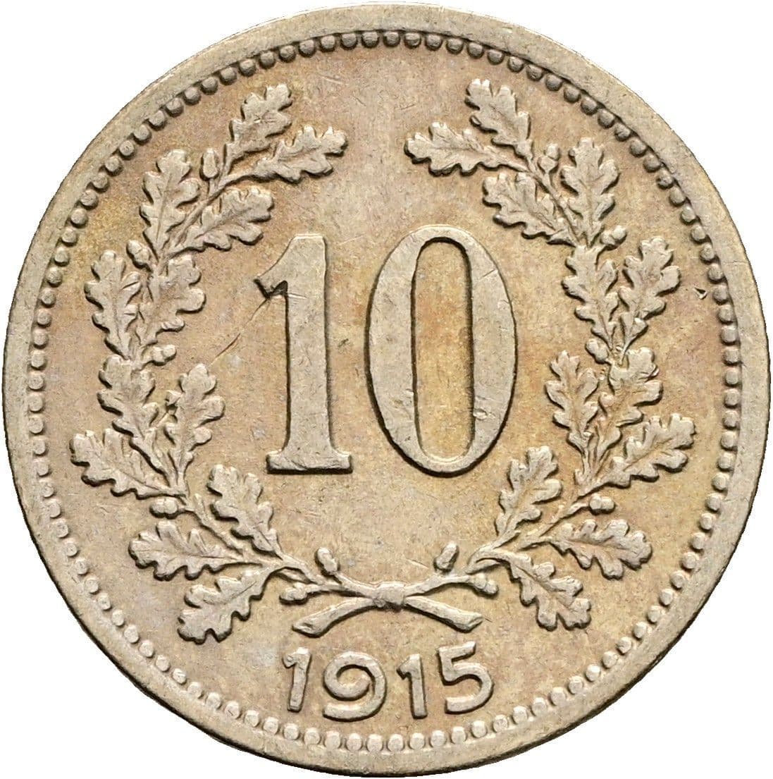 10 Heller Franz Joseph I. 1848-1916 1915 – Vorderseite