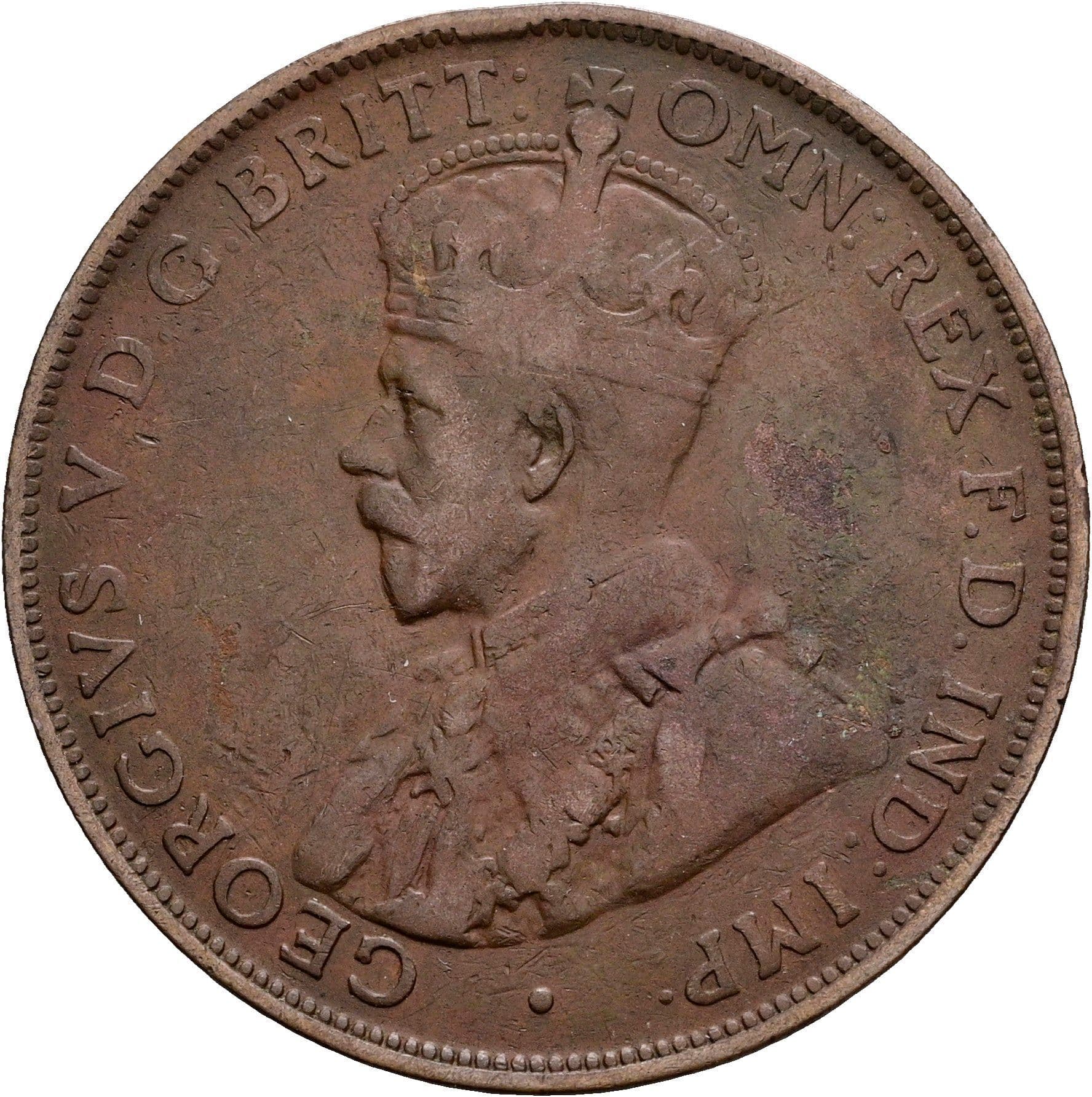 1 Penny George V. (1910-1936) 1922 – Vorderseite