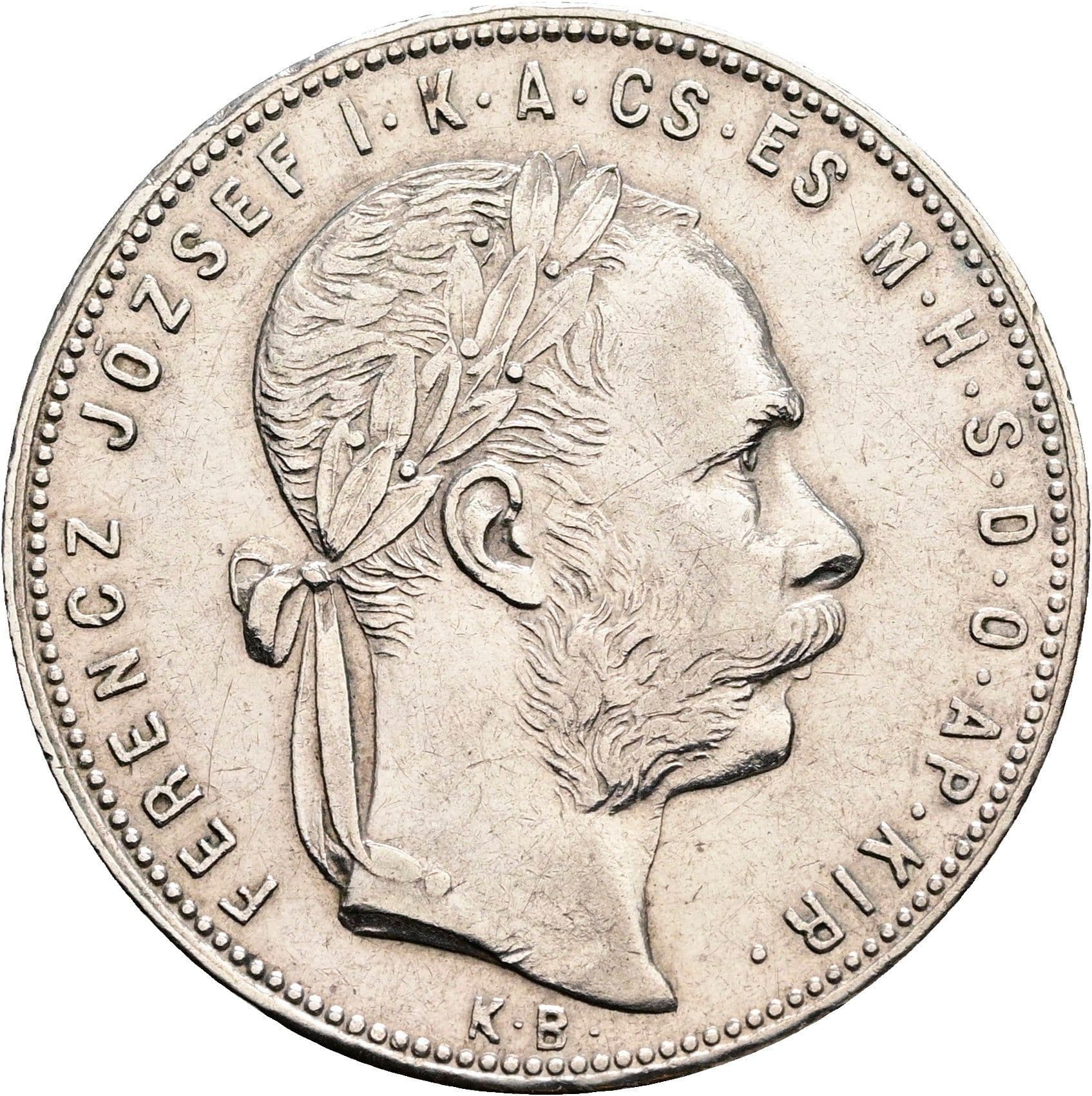 1 Forint Franz Joseph I. 1848-1916 1880 KB – Vorderseite