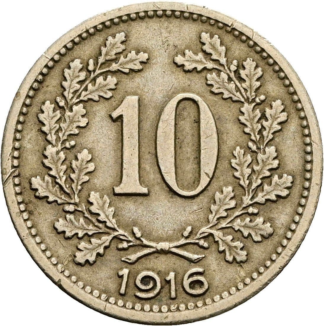 10 Heller Franz Joseph I. 1848-1916 1916 – Vorderseite