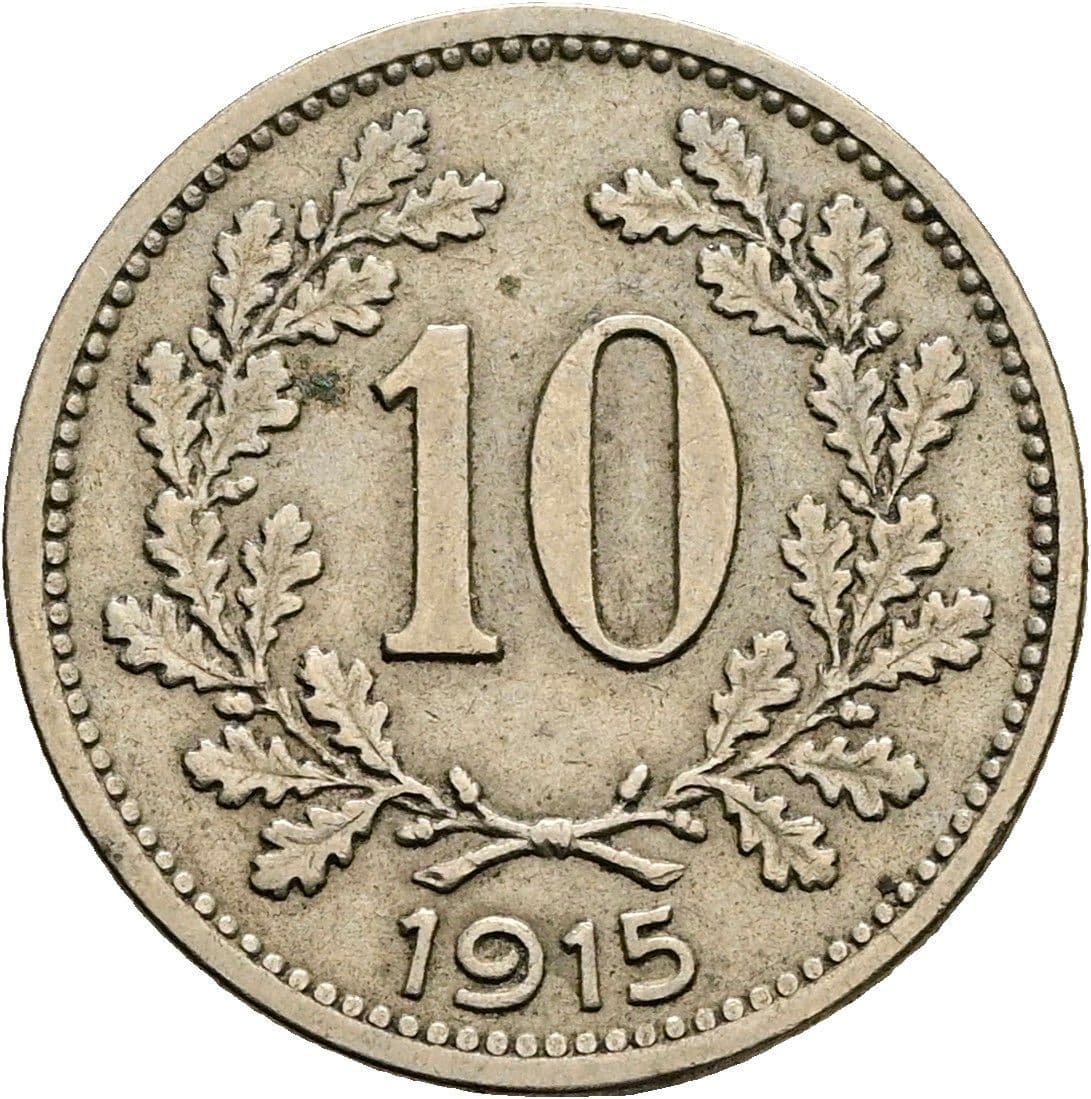 10 Heller Franz Joseph I. 1848-1916 1915 – Vorderseite
