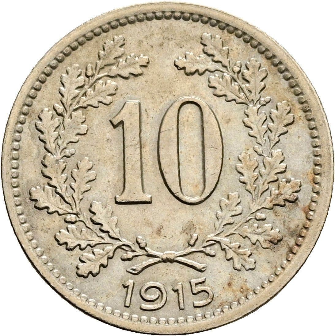 10 Heller Franz Joseph I. 1848-1916 1915 – Vorderseite