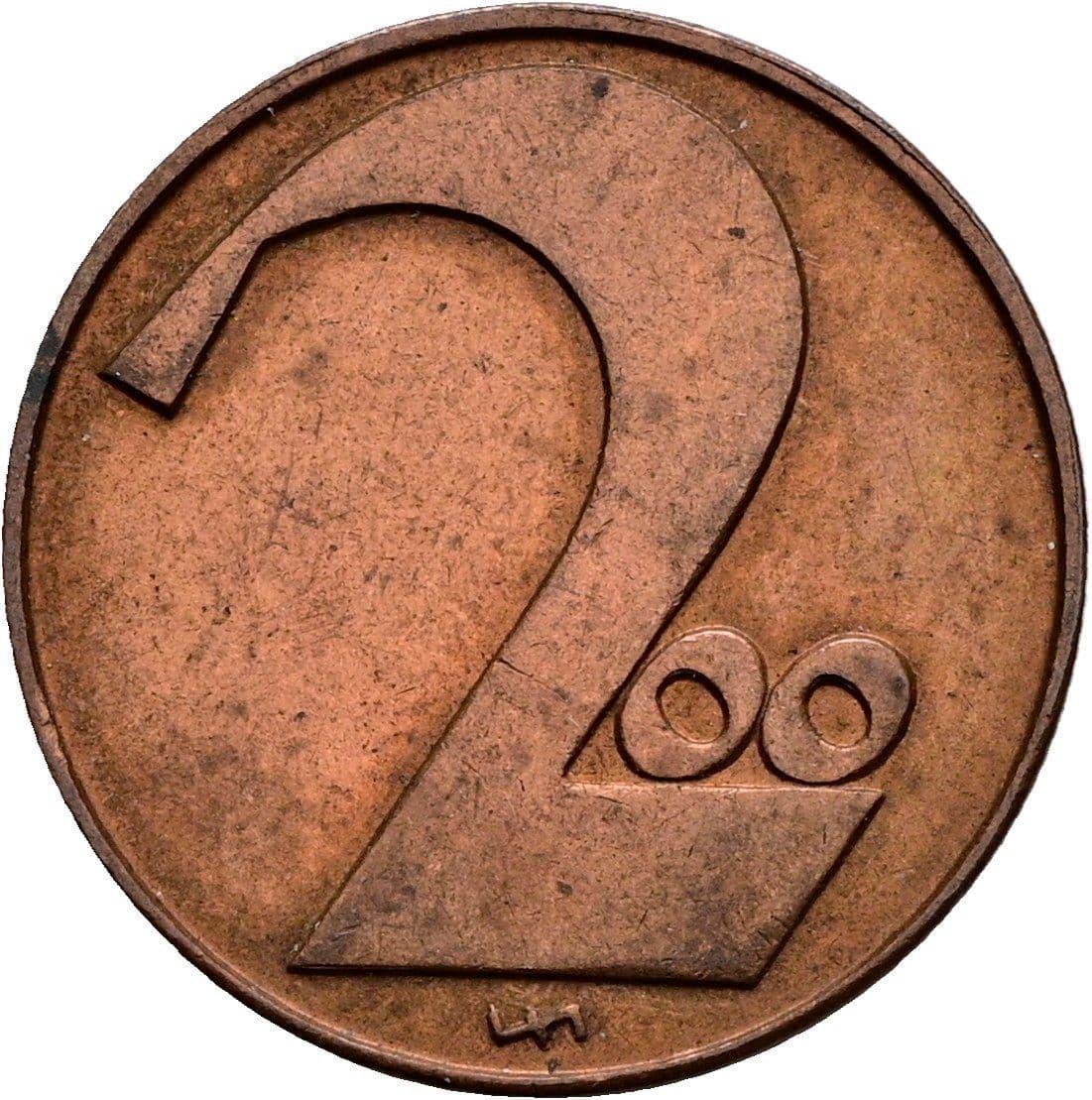 200 Kronen (= 2 Groschen) 1924 – Vorderseite