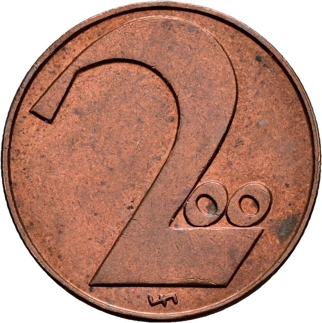 200 Kronen (= 2 Groschen) 1924 – Vorderseite
