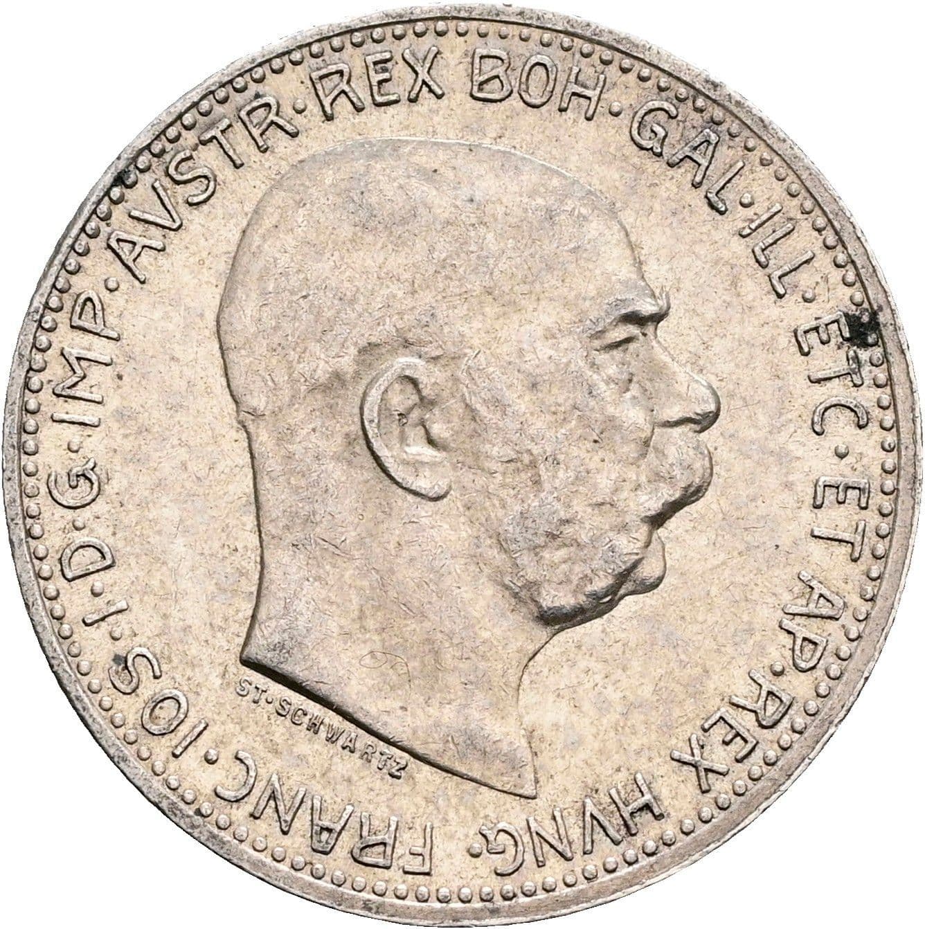 1 Krone Franz Joseph I. 1848-1916 1915 – Vorderseite