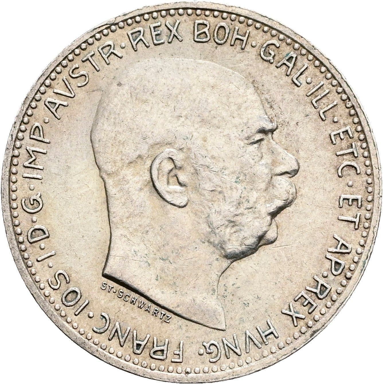 1 Krone Franz Joseph I. 1848-1916 1915 – Vorderseite