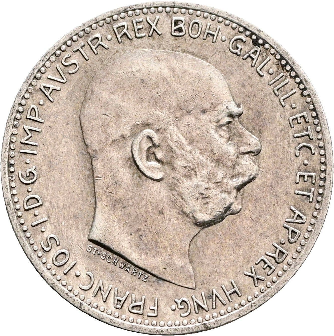 1 Krone Franz Joseph I. 1848-1916 1915 – Vorderseite
