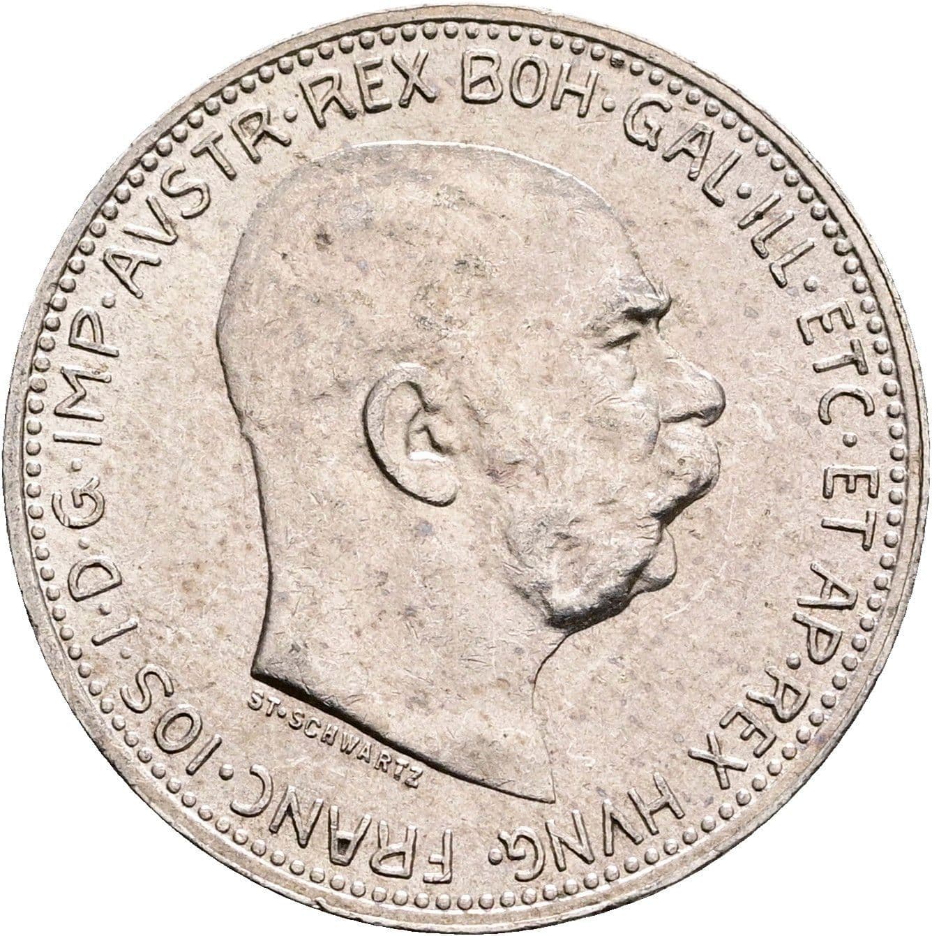 1 Krone Franz Joseph I. 1848-1916 1915 – Vorderseite