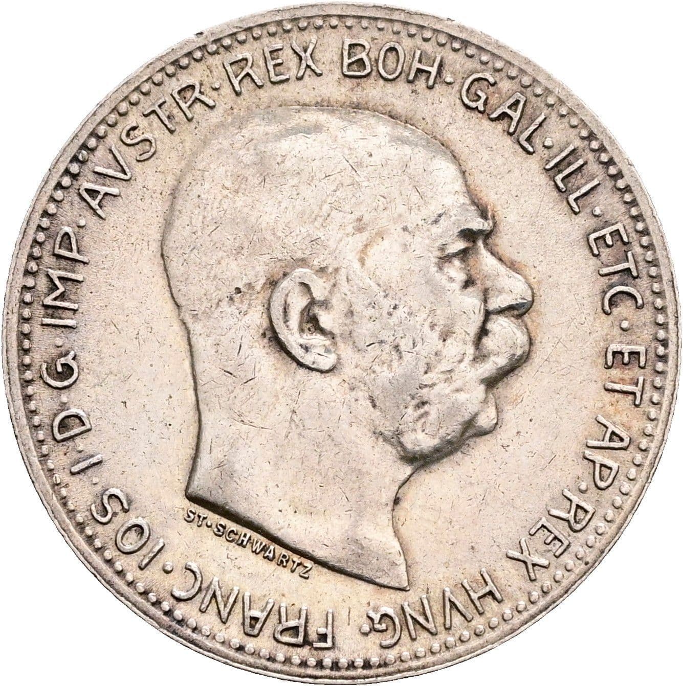 1 Krone Franz Joseph I. 1848-1916 1915 – Vorderseite